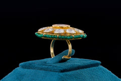 Round Kundan Stone Ring by Khaitan Jewels