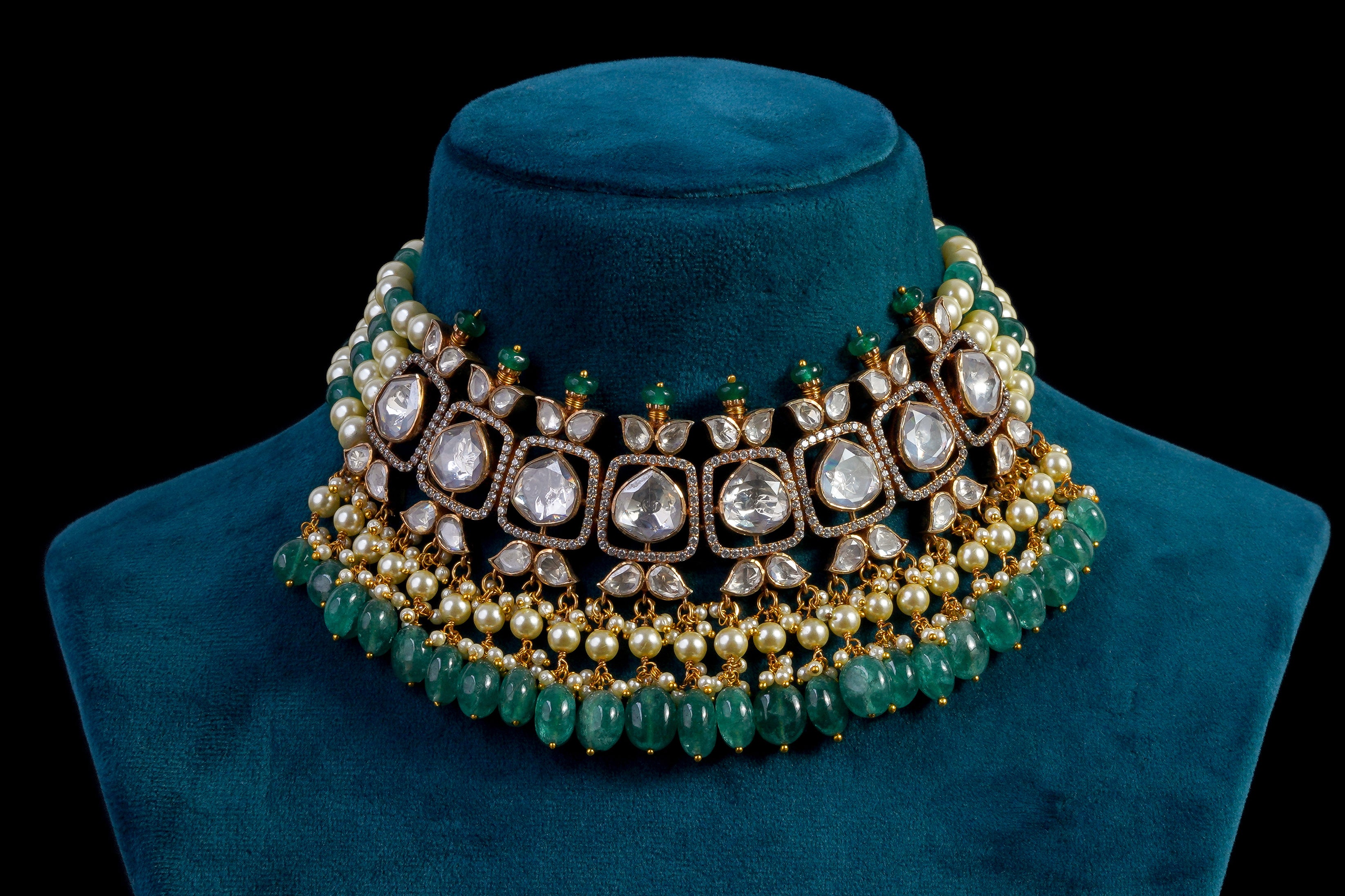 Kundan Choker Set Based On Silver By Khaitan Jewels
