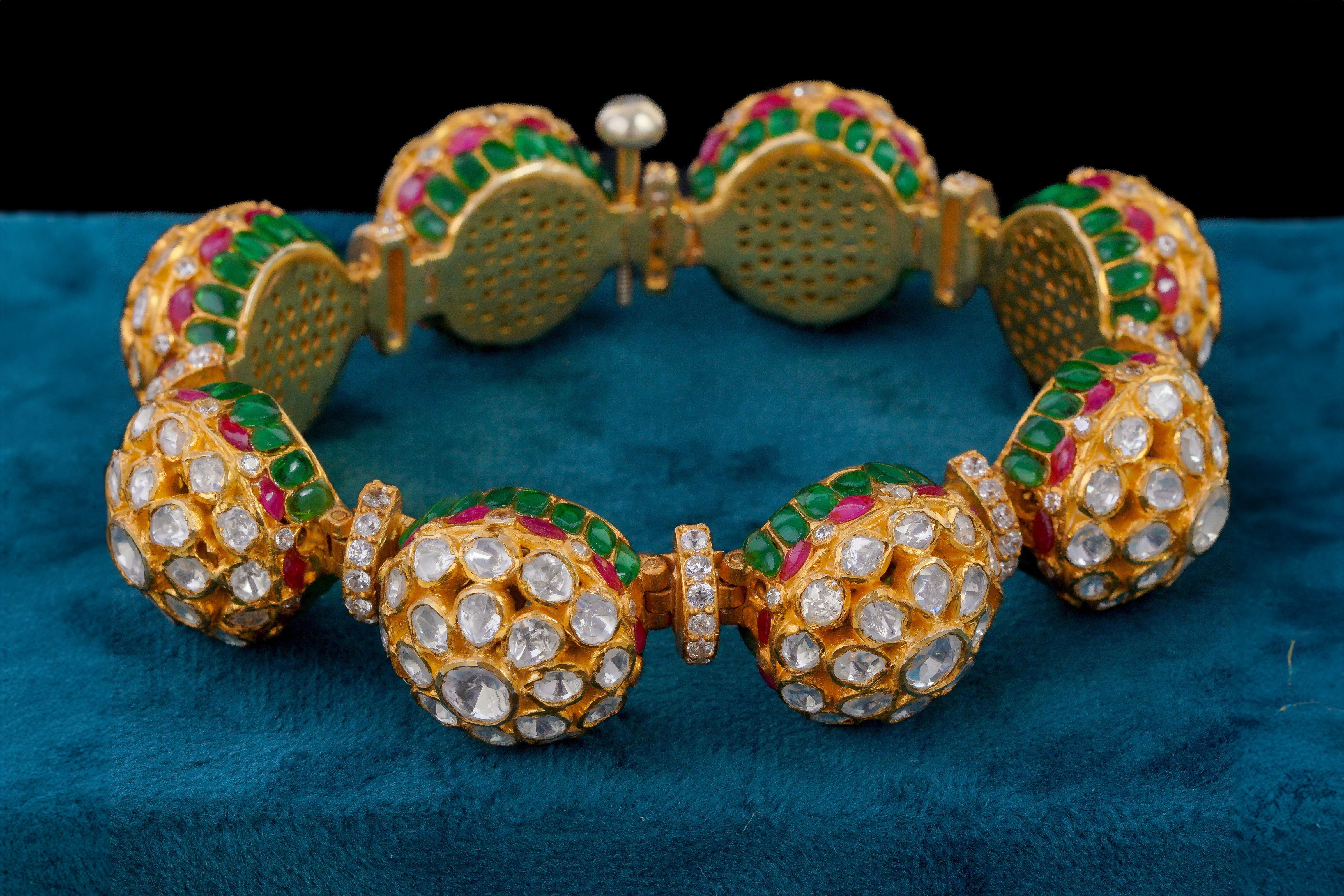 Radiant Round Polki Bracelet By Khaitan Jewels