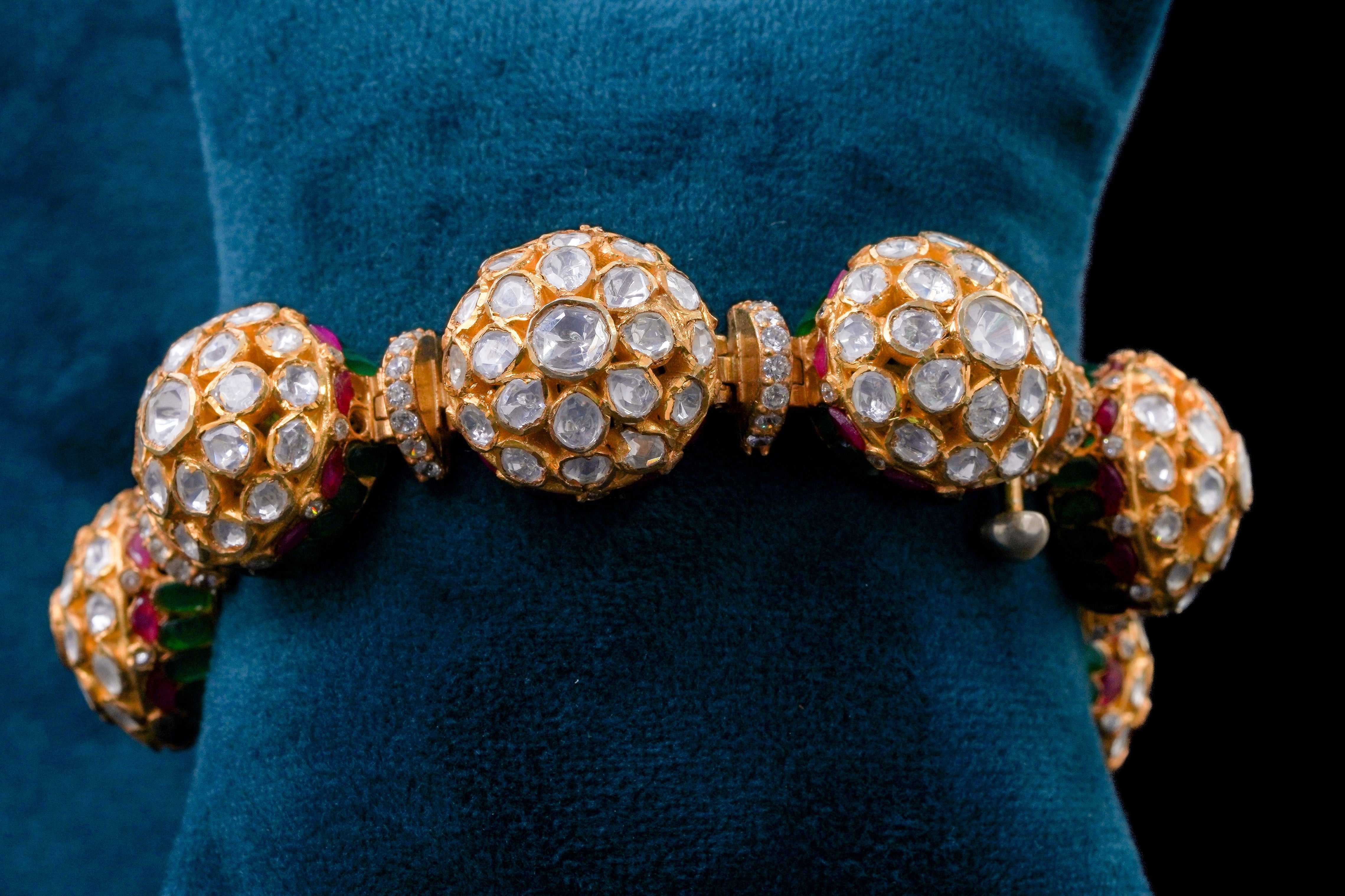 Radiant Round Polki Bracelet By Khaitan Jewels