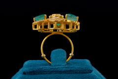 Colour Stone Kundan Ring By Khaitan Jewels