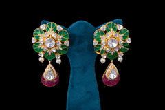 Jade Sparkle Silver Necklace by Khaitan Jewels
