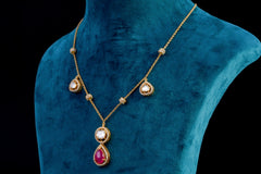 Delicate Kundan Necklace By Khaitan Jewels