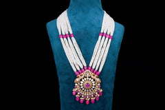 Royal silver kundan heritage necklace by Khaitan Jewels