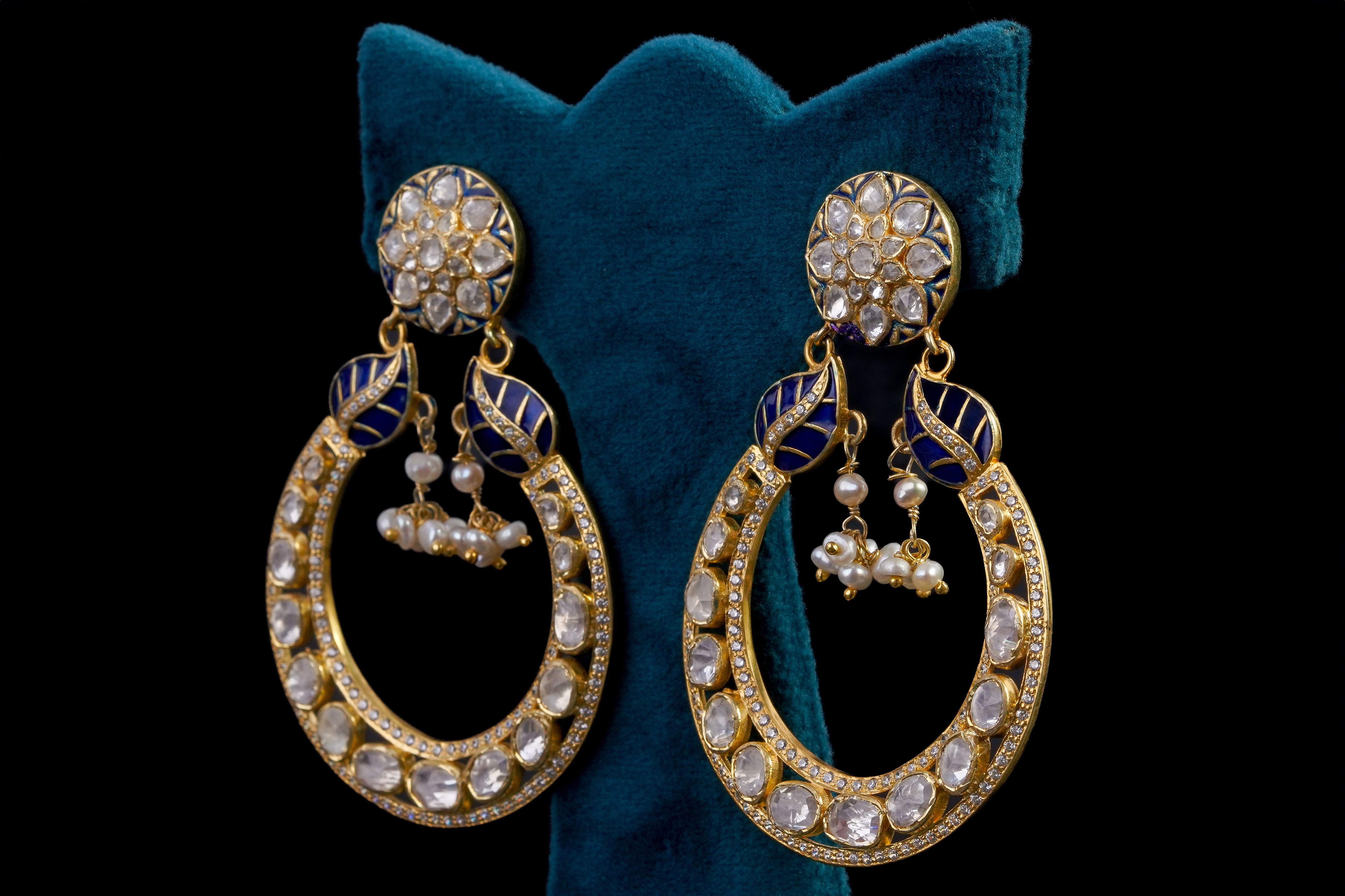Silver Radiance Earrings by Khaitan Jewels