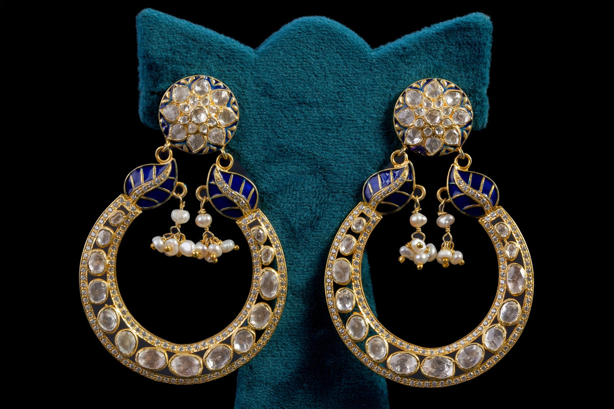 Silver Radiance Earrings by Khaitan Jewels