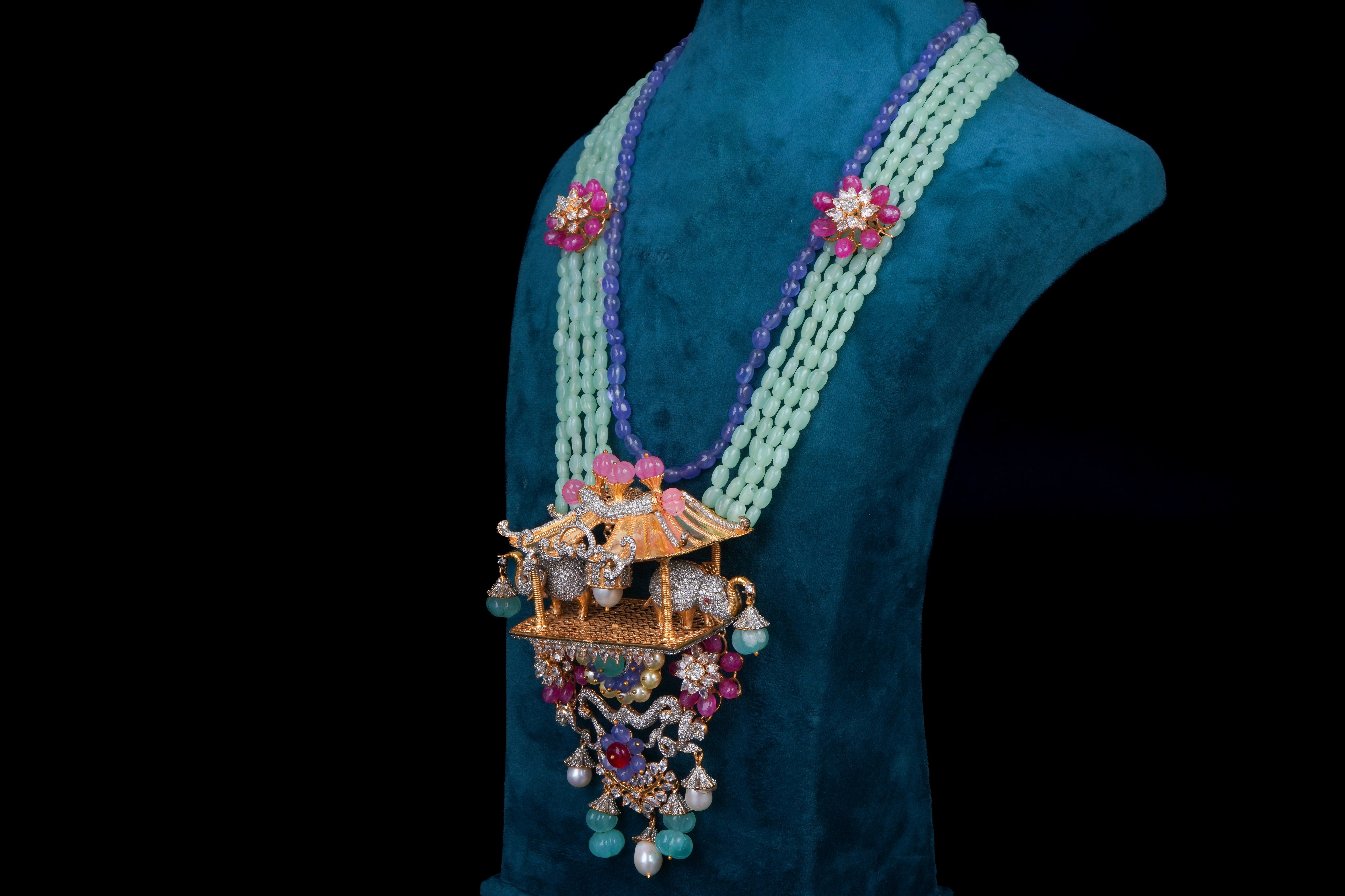 Royal Gajmukhi Necklace by Khaitan Jewels