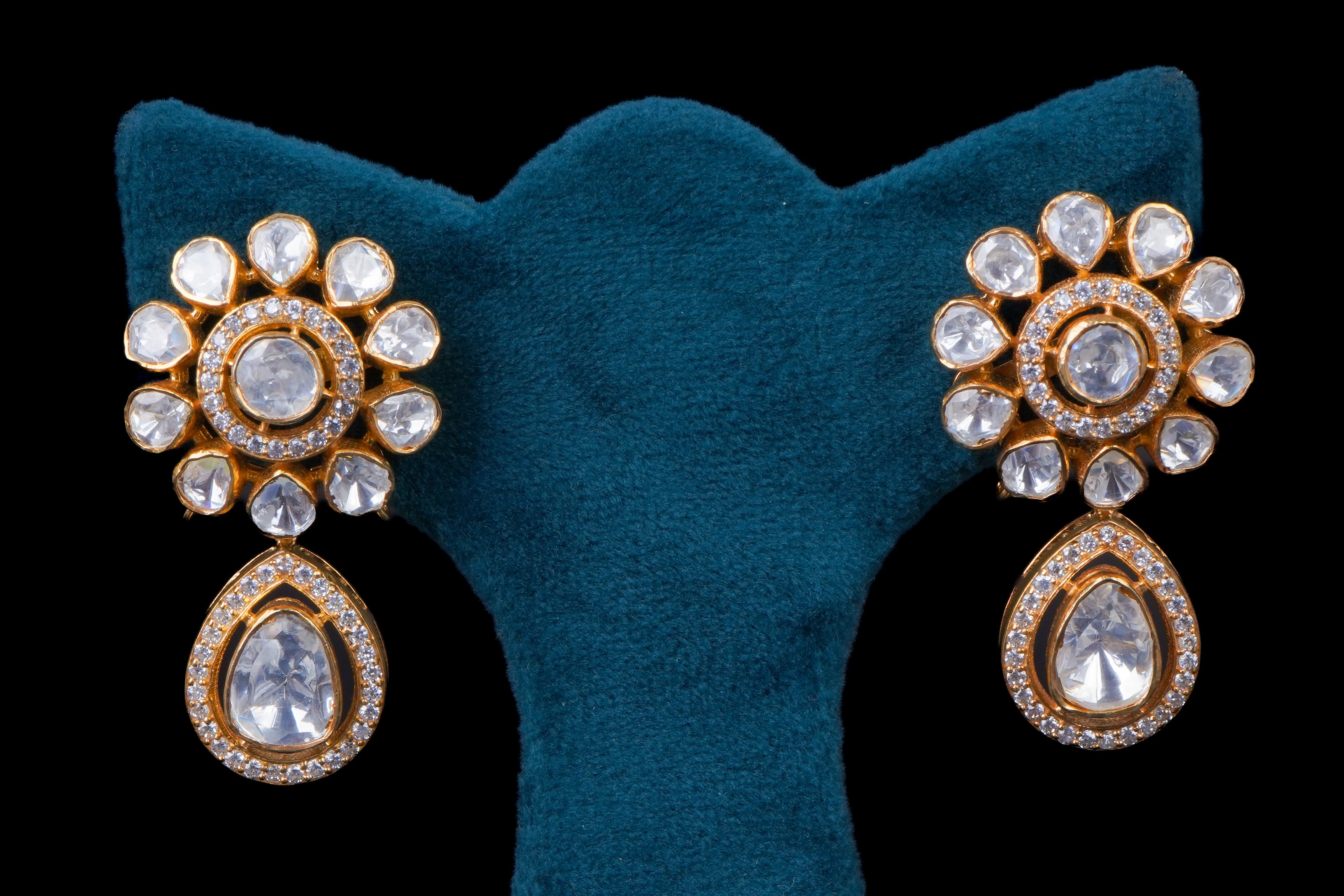 Golden Polki Charm Ensemble by Khaitan Jewels