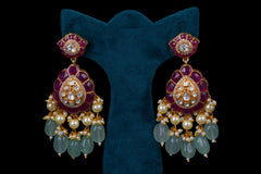 Timeless Grace: Kundan-Infused Pearl Necklace Set by Khaitan Jewels