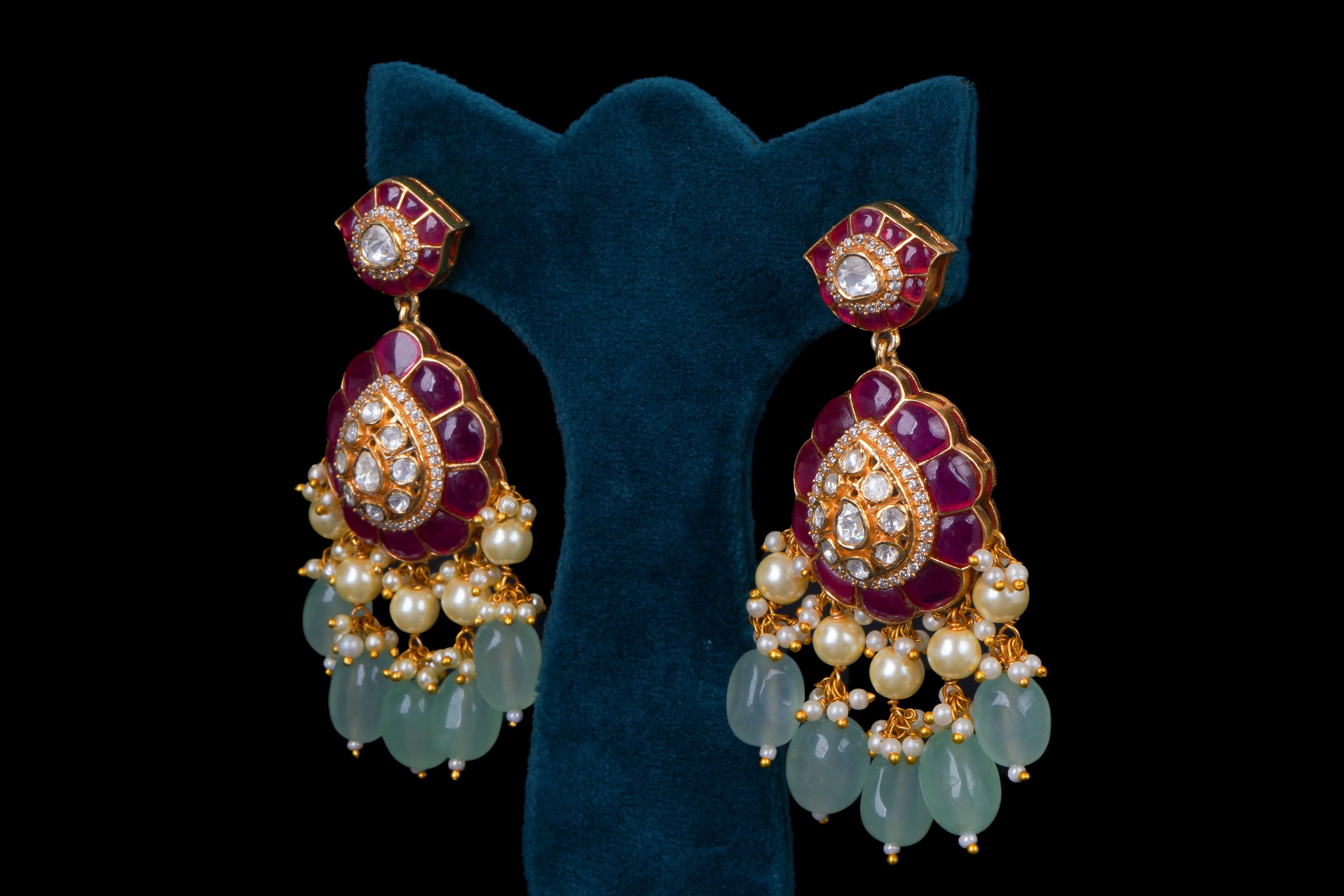 Timeless Grace: Kundan-Infused Pearl Necklace Set by Khaitan Jewels