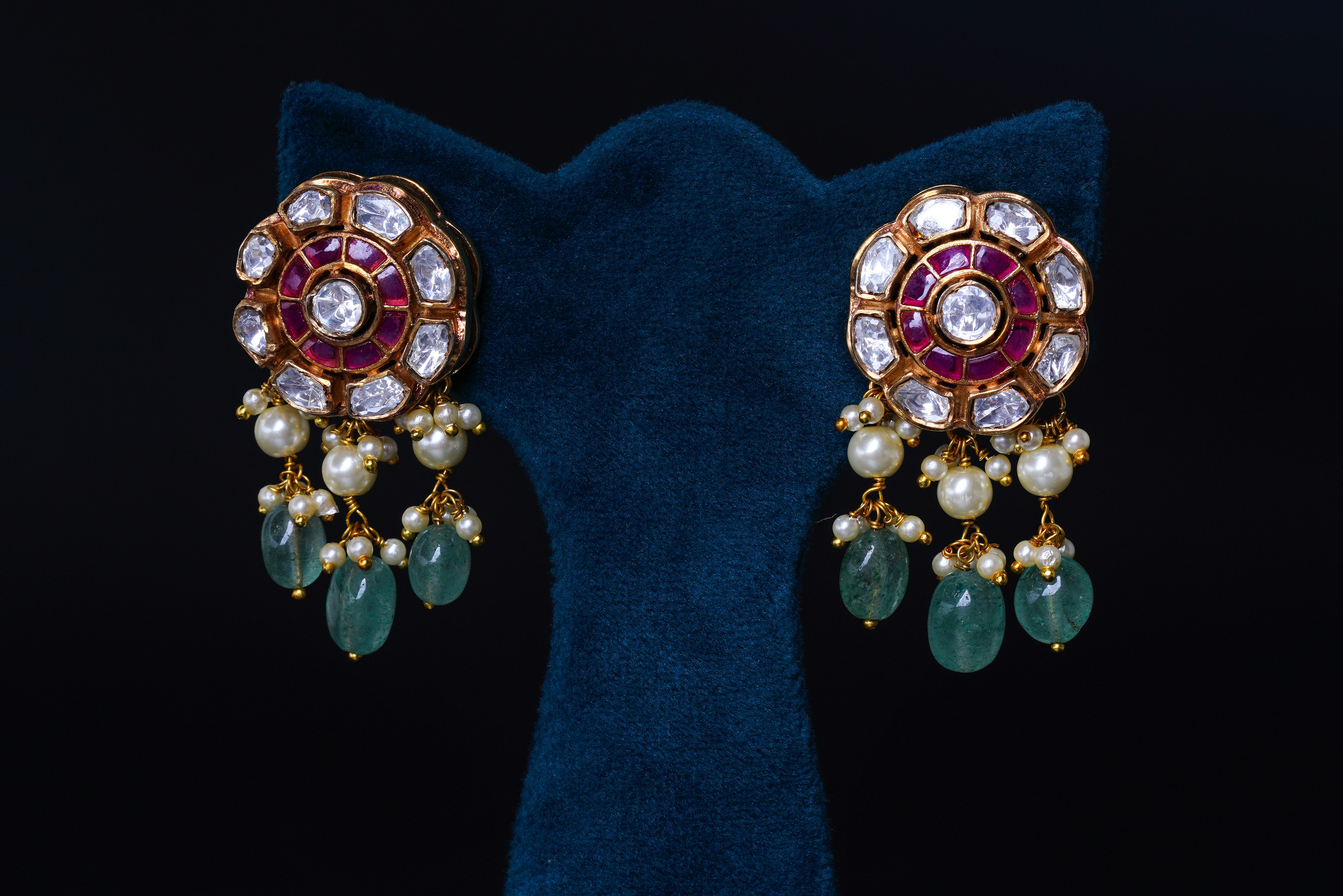 Celestial Navratna Polki Set By Khaitan Jewels