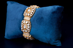 Sunlit Polki Silver Bracelet By Khaitan Jewels