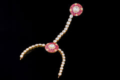 Ruby Kundan Hathphool Pair By Khaitan Jewels