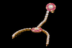 Ruby Kundan Hathphool Pair By Khaitan Jewels