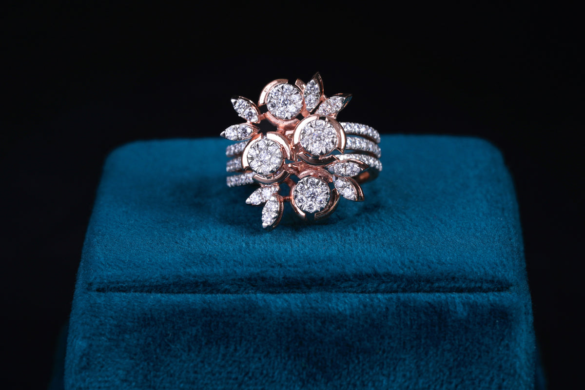Petals of Sparkle Ring By Khaitan Jewels