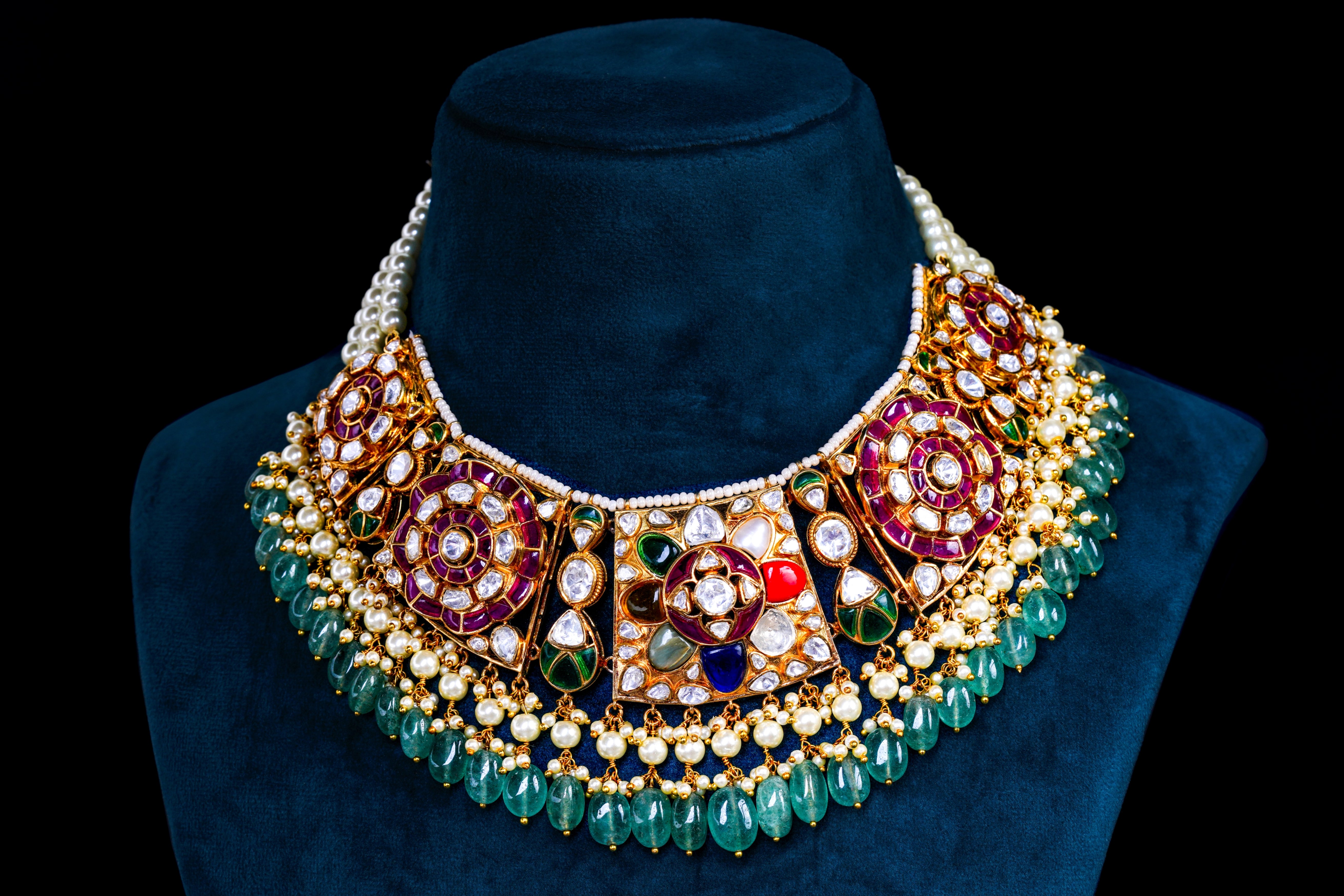 Celestial Navratna Polki Set By Khaitan Jewels