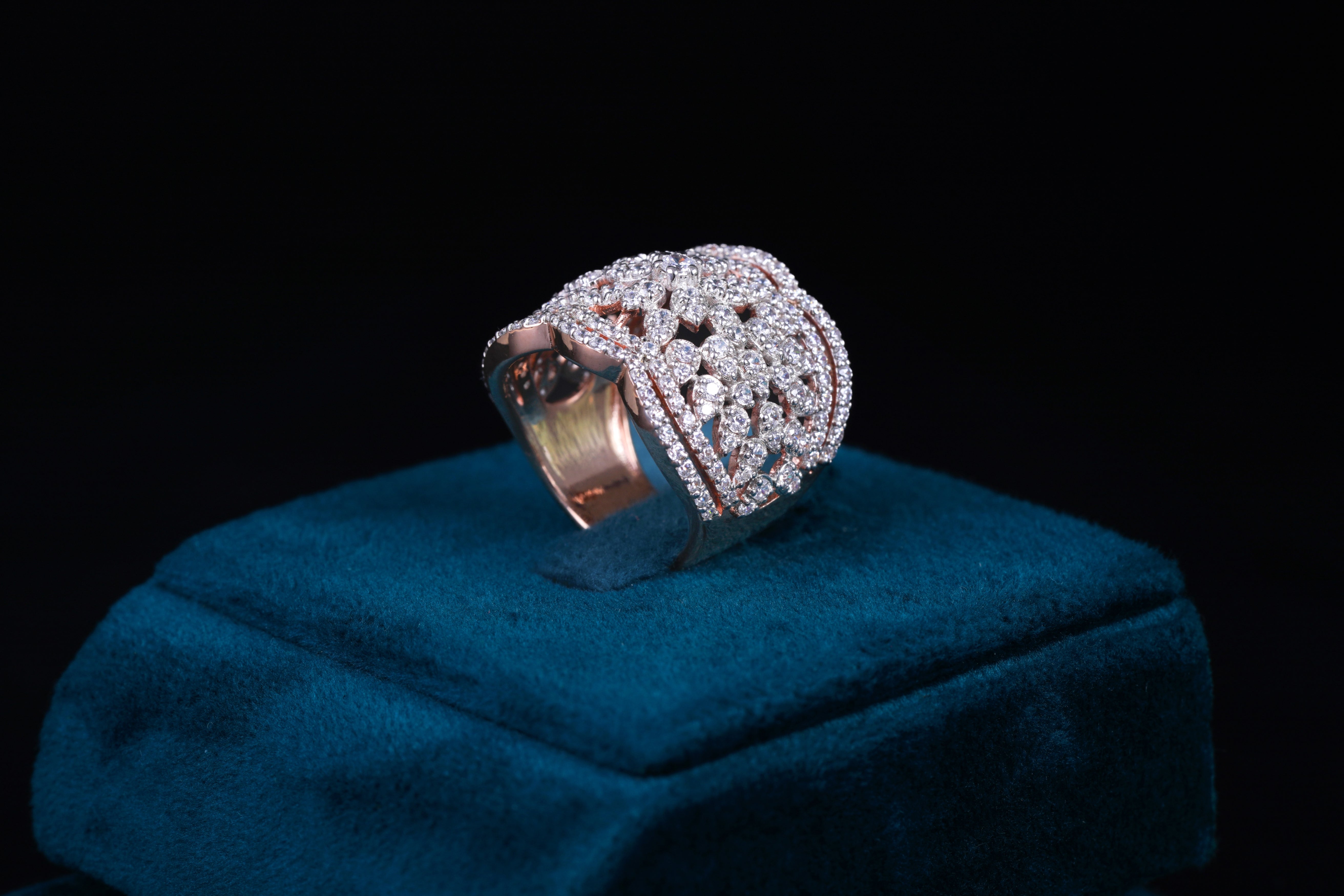 Crystal Empress Ring By Khaitan Jewels